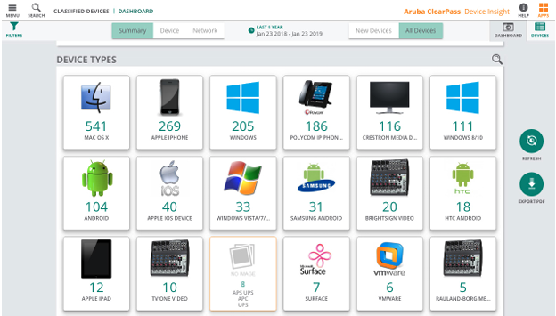 screenshot of Aruba ClearPass